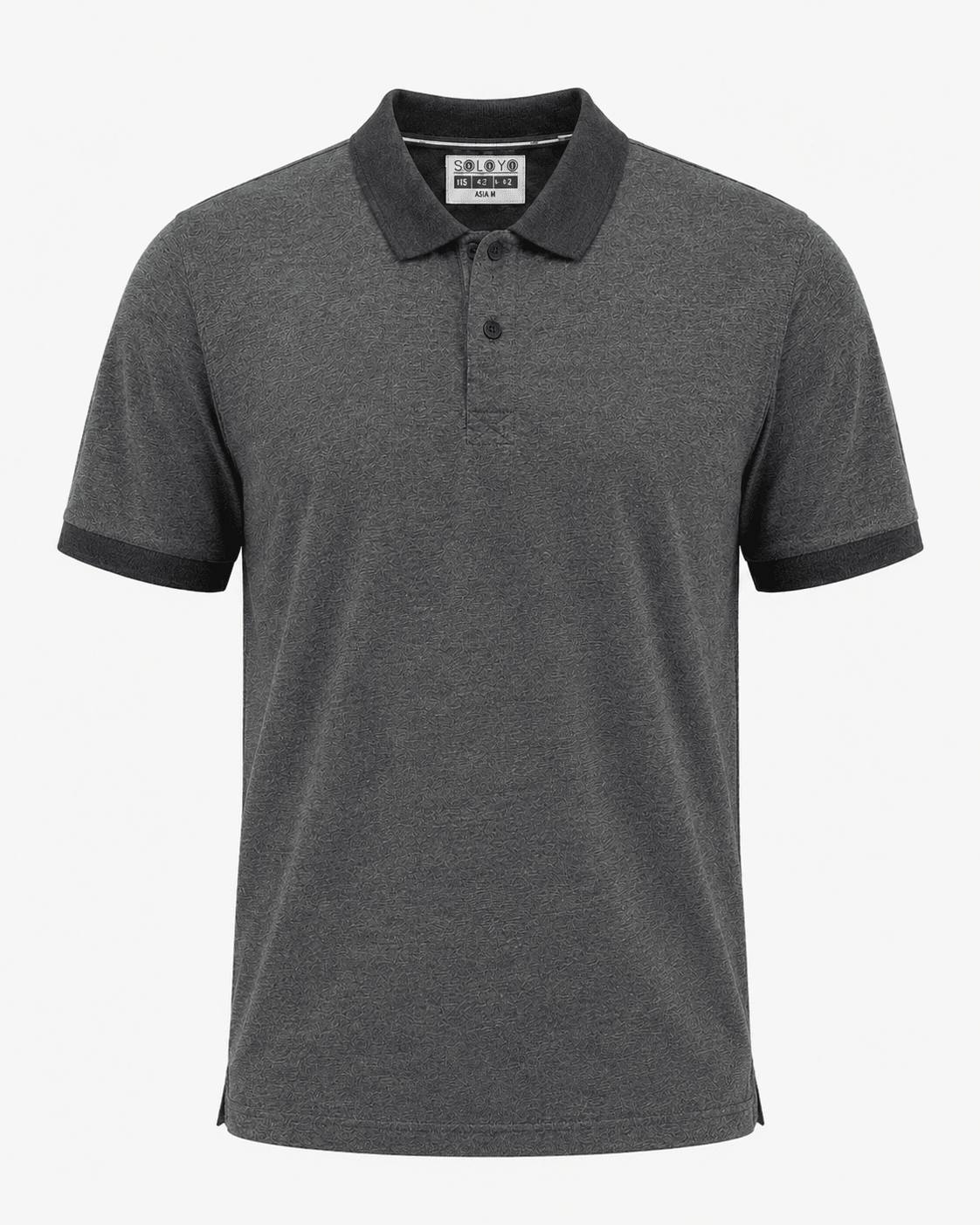 Signature Charcoal Polo Shirt for Men - SoloYo