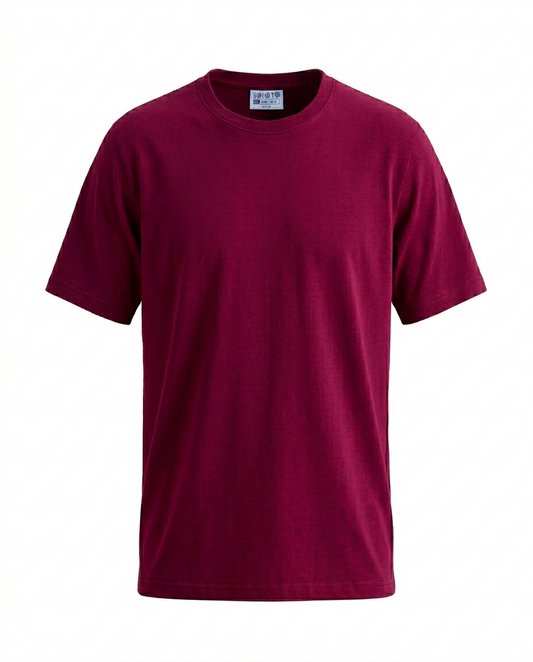 Essential Maroon Tee – Clean Look, Premium Feel