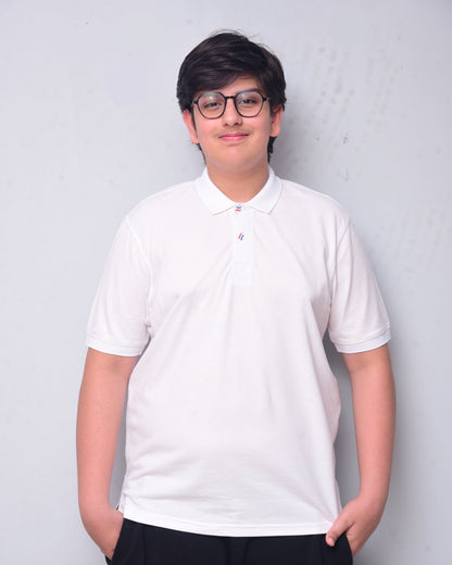 Premium White Pk Polo T-Shirt