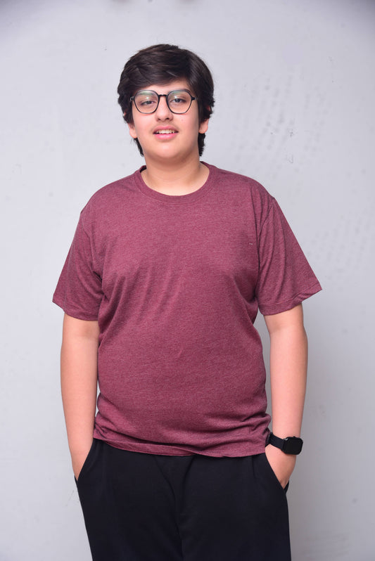 Luxury Comfort Maroon Dot T-Shirt