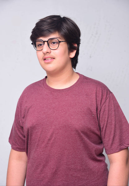 Luxury Comfort Maroon Dot T-Shirt