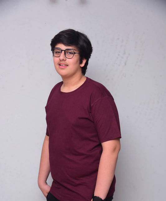 Maroon Comfort Fit Casual T-Shirt