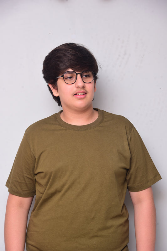 Deep Olive Luxury Cotton T-Shirt