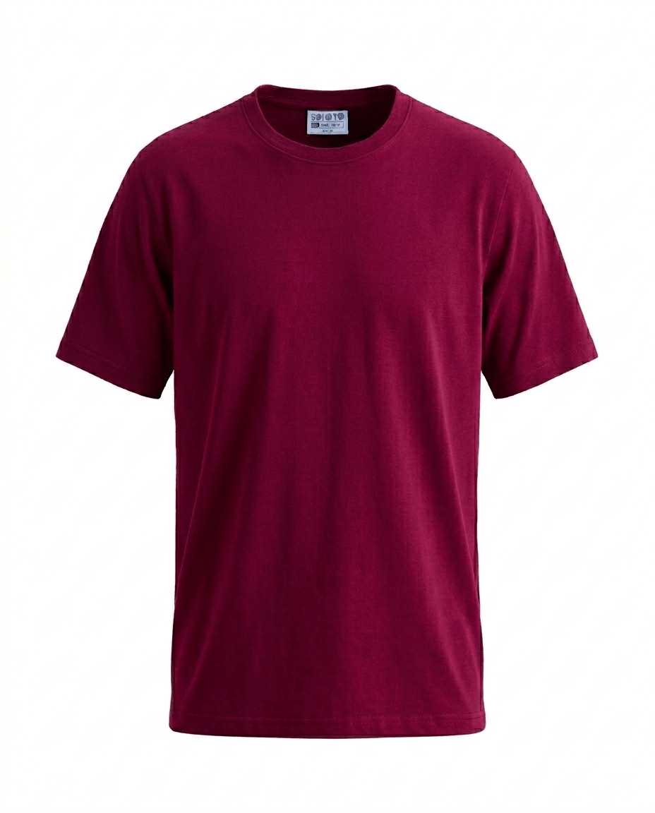 Buy Essential Maroon Tee for Men– Clean Look, Premium Feel - SoloYo